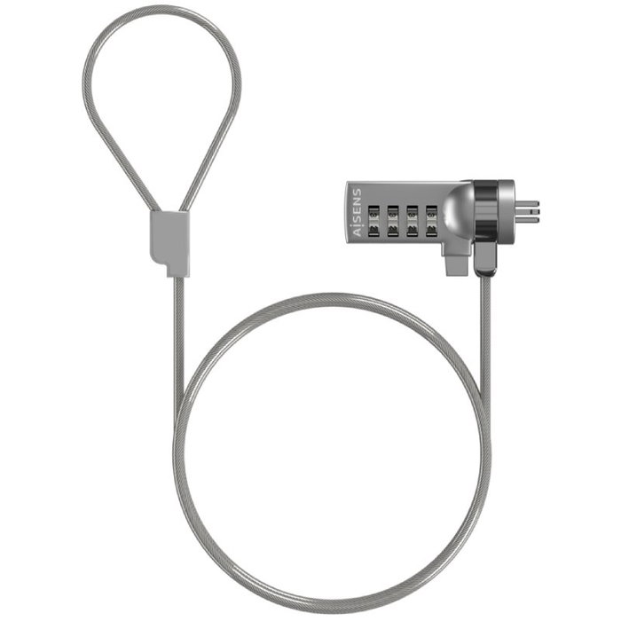 AISENS Cable de Seguridad con Cerradura de Combinación 1,5m Plata ASLK-D40N01-SL AISENS Cable de Seguridad con Cerradura de Combinación 1,5m Plata ASLK-D40N01-SL